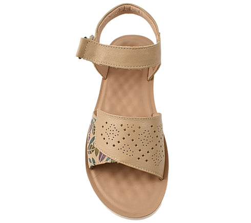 Sandale casual, dama, FORMAZIONE, 27-10 bej, piele naturala